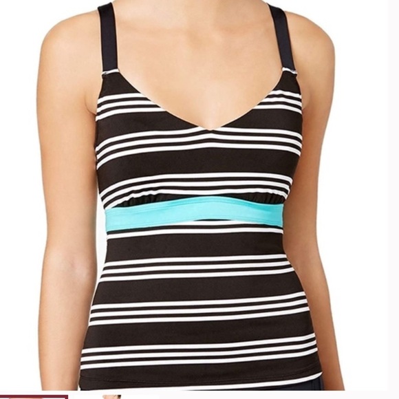 NWT JAG Harbour Stripe Underwire Tankini, 34 D/DD - Picture 1 of 15